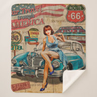 Auto reisen durch Amerika Vintage Poster. 66,Rout