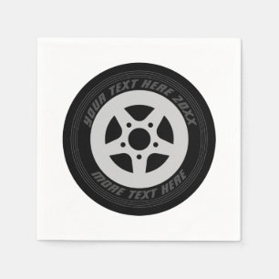 Auto-Rennthema für das Rad von Kraftfahrzeugen Serviette