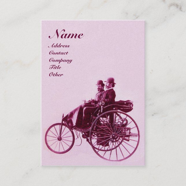 AUTO REPAIR AUTOMOTIVE MONOGRAM rosa lila Gold Visitenkarte (Vorderseite)