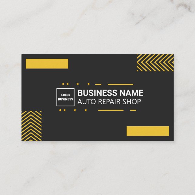 Auto Repair Shop Professional Mechanics Carte BS | (Devant)