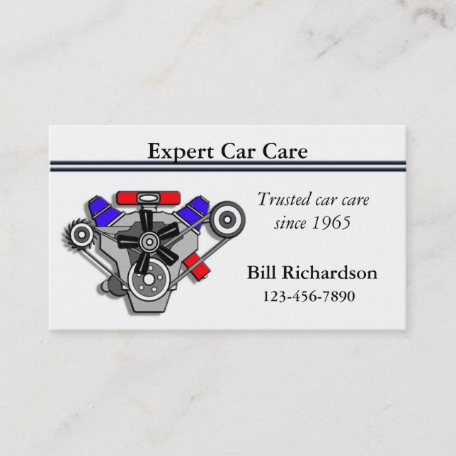 Auto Repair Shop Visitenkarte (Vorderseite)