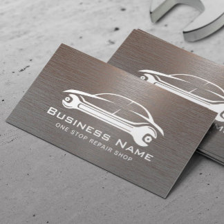 Auto Reparatur Auto-Logo Automotive Mechanik Metal Visitenkarte