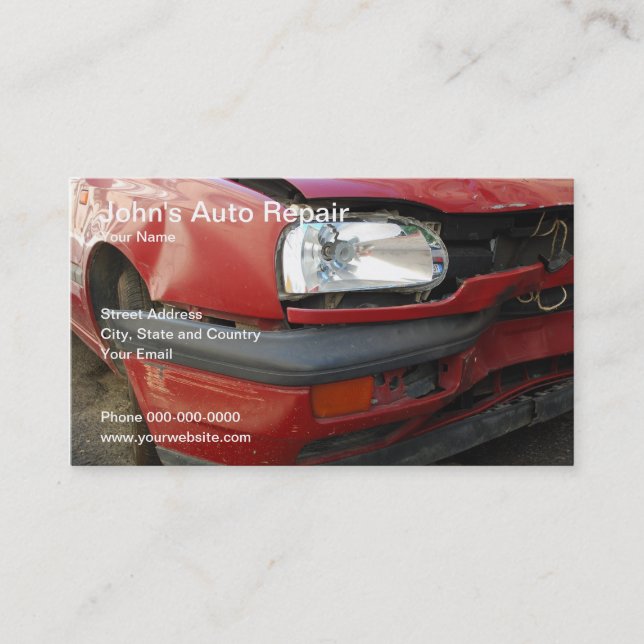 Auto-Reparatur-Geschäfts-Karte Visitenkarte (Vorderseite)