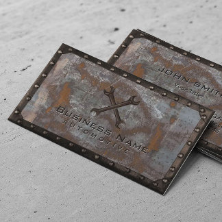 Auto Reparatur Grunge Rusty Metal Handyman Visitenkarte
