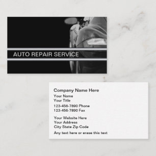 Auto Reparatur-Visitenkarten Visitenkarte