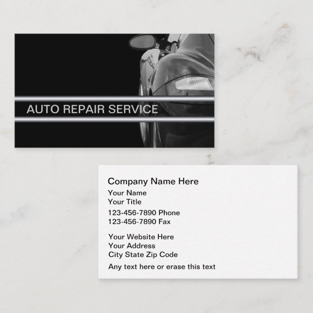 Auto Reparatur-Visitenkarten Visitenkarte (Vorne/Hinten)
