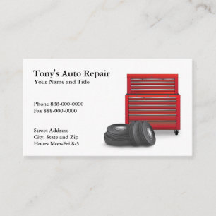 Auto-Reparaturkarte Visitenkarte