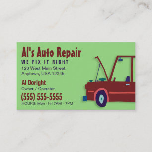Auto-Reparaturwerkstatt-Geschäfts-Karte Visitenkarte