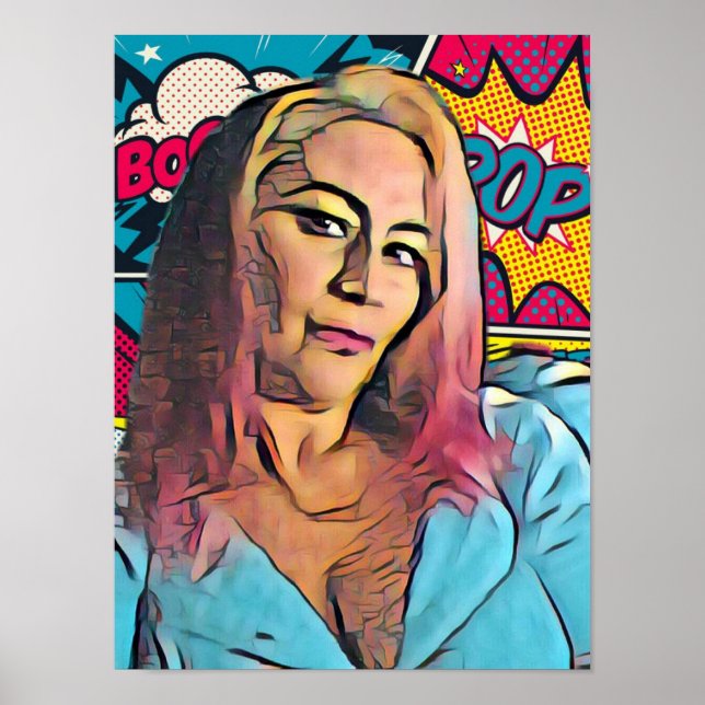 Auto Retrato Pop Art Poster (Vorne)