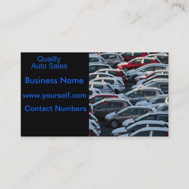 Auto Sales-Visitenkarte Visitenkarte (Vorderseite)