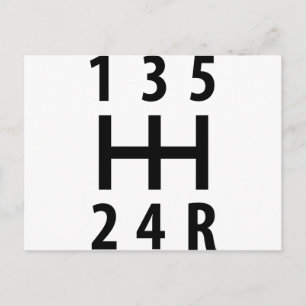 Auto-Schaltgetriebe 5 Postkarte