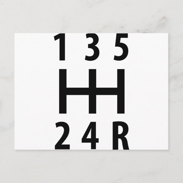 Auto-Schaltgetriebe 5 Postkarte (Vorderseite)