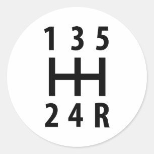 Auto-Schaltgetriebe 5 Runder Aufkleber