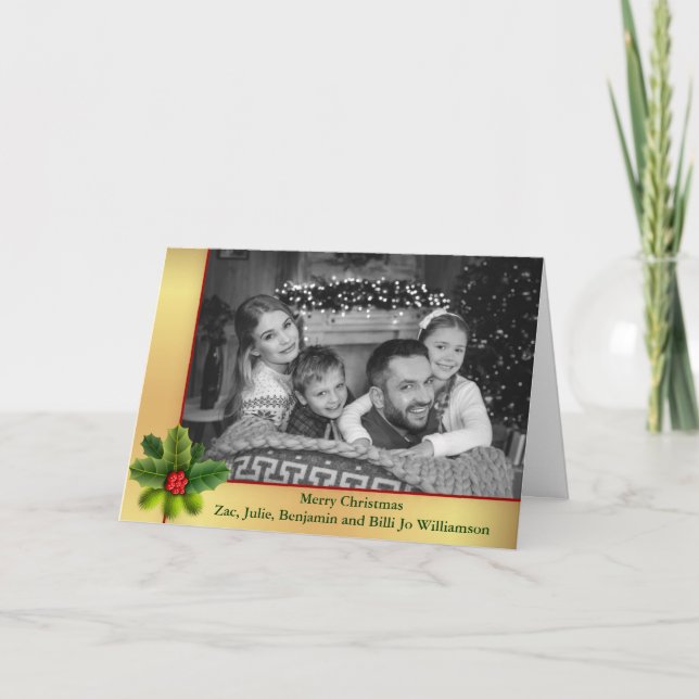 Auto Schwarz und Weiß Foto Goldrahmen Weihnachten (Vorderseite)