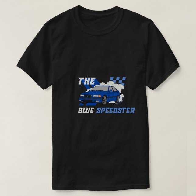 Auto-Shirt Der Blue Speedster-T - Shirt (Design vorne)