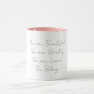 Auto-soins et confirmation Mug pour la réflexion m
