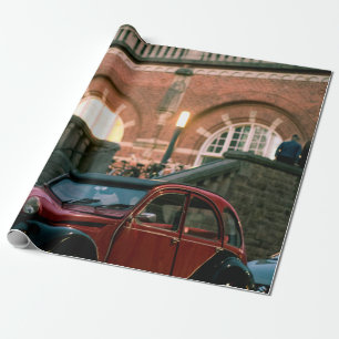Auto Straße alt Vintage Stil Straße Geschenkpapier
