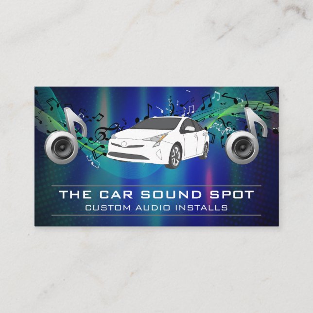 Auto-Surround-Sound | MUSIKNOTEN Visitenkarte (Vorderseite)