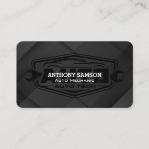 Auto Tech Logo Elegantes Schwarz Visitenkarte