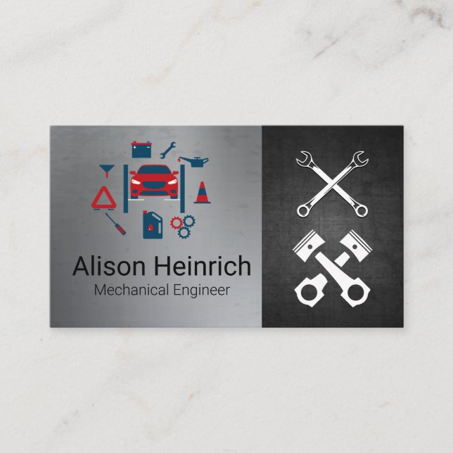 Auto Technischer Kundendienst Visitenkarte (Vorderseite)