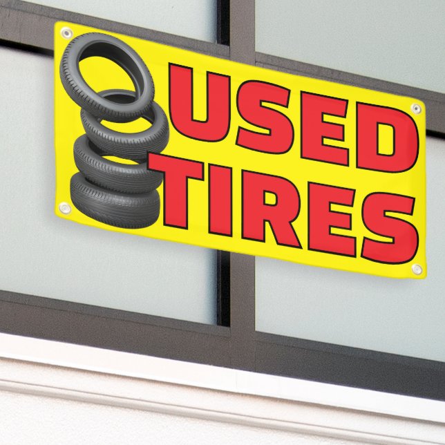 Auto Tire Shop Used Tires For Sale  Banner (Äußeres Gebäude)