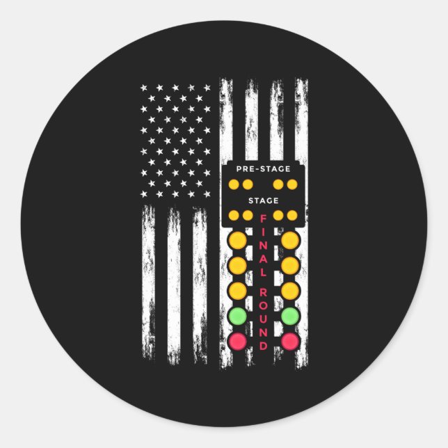 Auto Tree Light Racecar D Runder Aufkleber (Vorderseite)