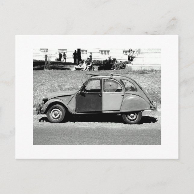 Auto und Lüfter Postkarte (Vorderseite)