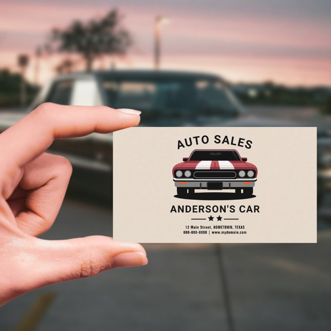 Auto Verkauf Visitenkarte (Auto Sales Business Card)