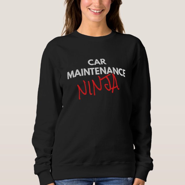 Auto-Wartung Ninja Fun Mechanik Sweatshirt (Vorderseite)