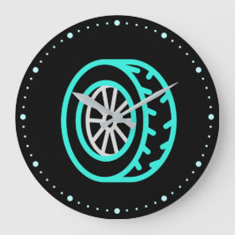 Auto Wheel Neon Large Clock Große Wanduhr