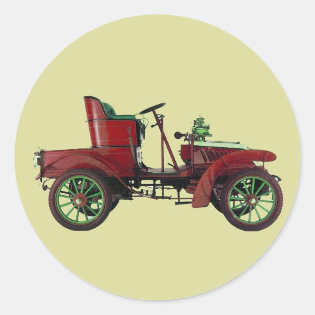 AUTO - WIEDERHERSTELLUNG , AUTOMOTIV RUNDER AUFKLEBER (Vorderseite)