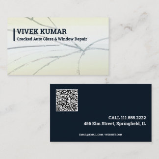 Auto Windschutzscheibe Reparatur des Autos QR Visitenkarte