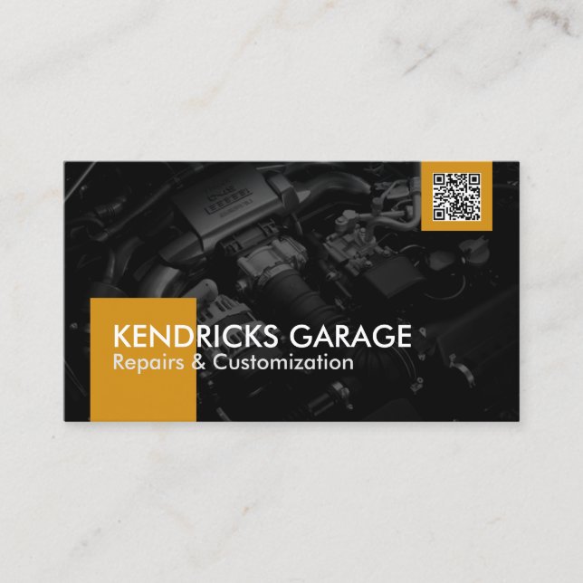 Auto Workshop Mechanische Reparatur Auto Gold Icon Visitenkarte (Vorderseite)