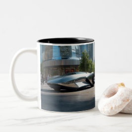 Auto Wow! Zukunftswagen Zweifarbige Tasse
