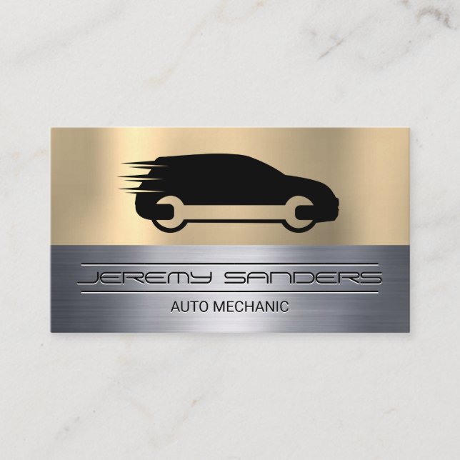 Auto-Wrench-Logo | Mechanische Visitenkarte (Vorderseite)