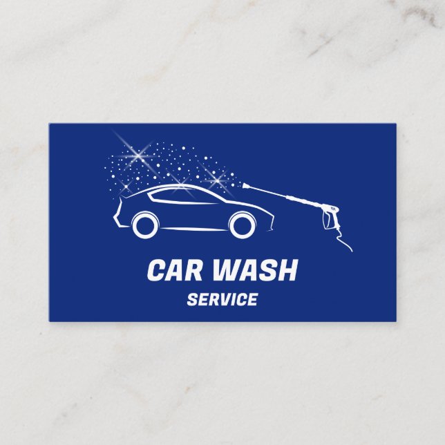 Autoabwasch-Service-Druck Auto im Detail Visitenkarte (Vorderseite)