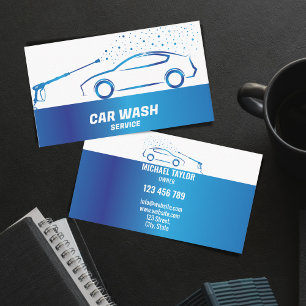 Autoabwasch-Service-Druck Auto im Detail Visitenkarte