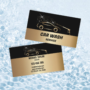 Autoabwasch-Service-Druck Auto im Detail Visitenkarte