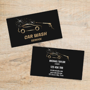 Autoabwasch-Service-Druck Auto im Detail Visitenkarte