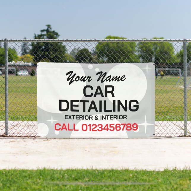 Autoangaben zur Werbung für Auto-Waschunternehmen Banner (InSitu)