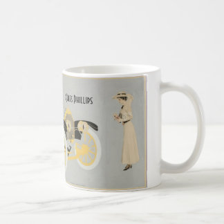 Autoanzeige illustriert durch Coles Phillips Kaffeetasse