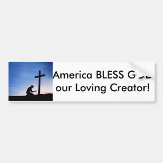 Autoaufkleber, Amerika segnen Gott unser Schöpfer Autoaufkleber