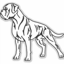 Autoaufkleber Boxer stehend