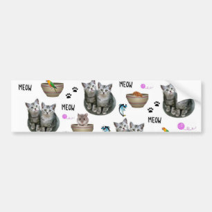 Autoaufkleber Cat Kittens Meow