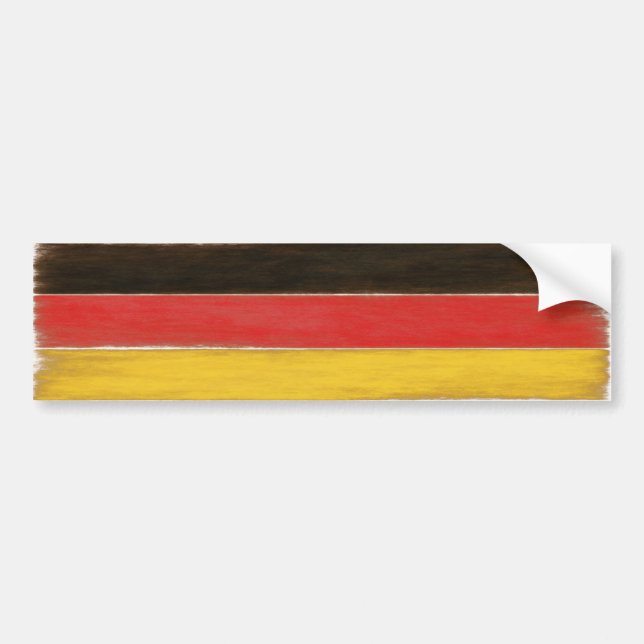 Autoaufkleber Coole gereizte deutsche Flagge (Vorne)