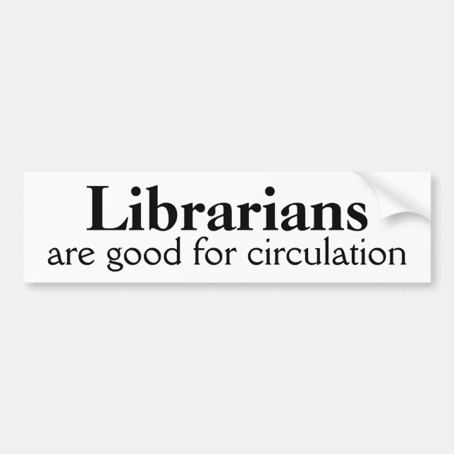 Autoaufkleber der Librarian Funny Circular Pub (Vorne)