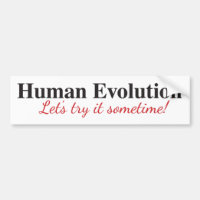 Autoaufkleber der menschlichen Evolution