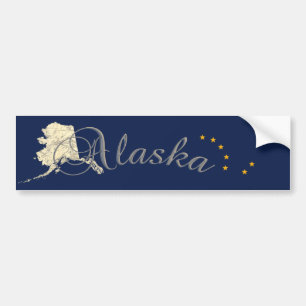 Autoaufkleber der Staatsflagge Alaska