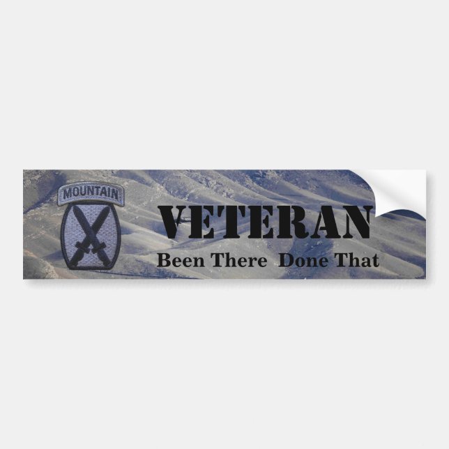 Autoaufkleber der Veteranen der Bergabteilung (Vorne)