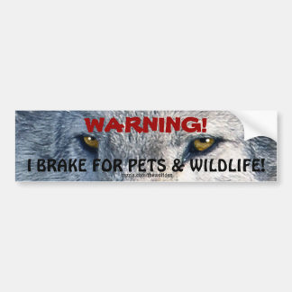 Autoaufkleber "Driving Wildlife Safety Wolf Eyes"